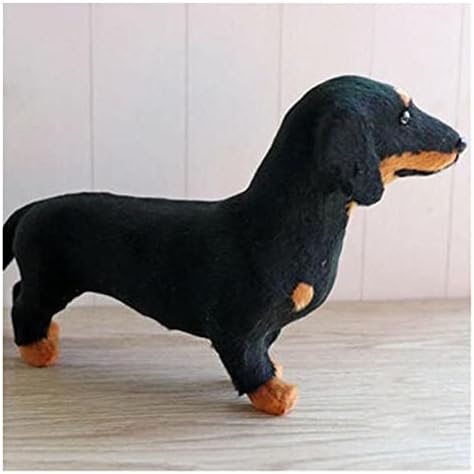 UONGFI Realistic Dahshund Simulacija igračka Dog Štene Lifelike Companion Mekani pse Poklon igračke životinje Pet Plišani