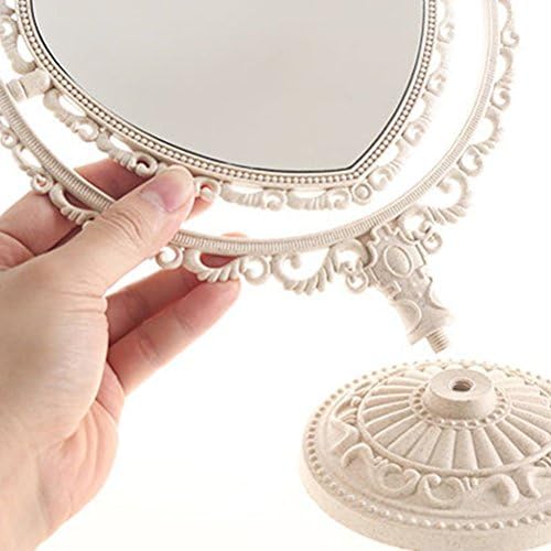 7 ogledalo u obliku srca, stolno toaletno ogledalo za šminkanje 3 puta veće, reverzibilno okretno ogledalo za toaletni stolić,