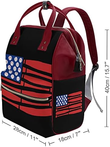 Baseball pelena američke zastave ruksak ruksak vodonepropusna mama veliki kapacitet ruksak