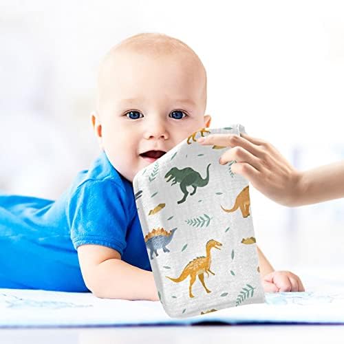 vvfelixl dječje krpe pamučne dinosaure ostavlja dječje muslin ručnike za bebe za lice za novorođenčadske maramice, 11,8 x