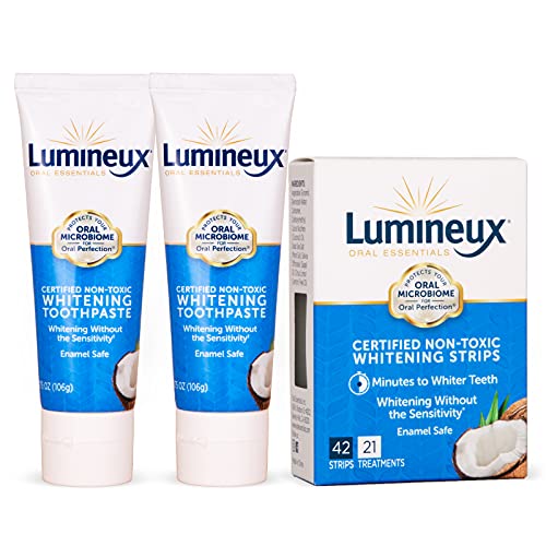Lumineux Oral Essentials Zube izbjeljujući pasta za zube i trake za izbjeljivanje zuba - 21 trake za izbjeljivanje