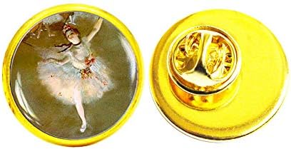 Ballerina Art Pin, Charm Dancer Art Brooch, klasični umjetnički nakit, balerina staklena pin, broš balerina, M154