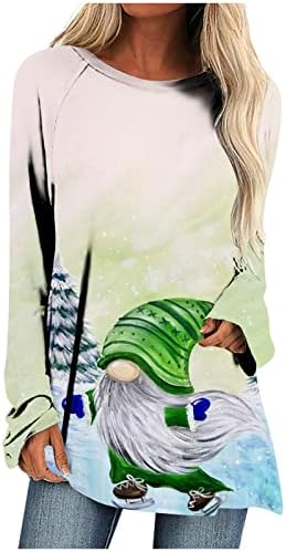 Ženski sveti Patricks vrhovi za gamaše slatke shamrock tiskane odmorske košulje labave bluze s dugim rukavima majice