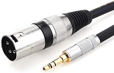 Tisino 3,5 mm do xlr kabel neuravnoteženi mini priključak od 1/8 inča do xlr kabel za mikrofon mužjaka - 6,6ft/2m