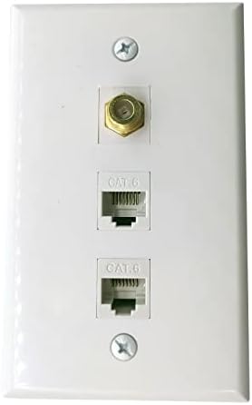 Zidni panel Halokny Ethernet Coax, 3-port zidni panel tipa Cat6 F, 1-port televizijski koaksijalni kabel tip F + 2-port priključak