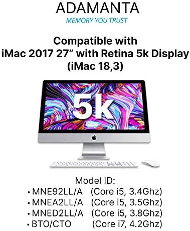 Adamanta 64GB Memorija Nadogradnja kompatibilna za 2017. Apple iMac 27 Retina 5K zaslon DDR4 2400MHz PC4-19200 SODIMM 2RX8