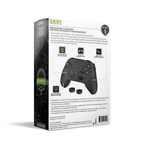 Surge Gripz Controller Skin & Thumb Grip Set za Xbox Series X | S kontroler, Poboljšana udobnost, Superior Grip, Percision