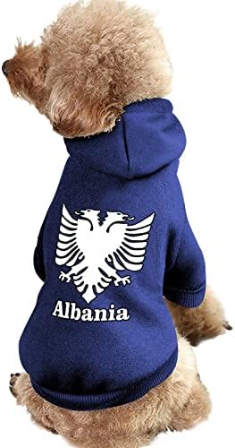Albania Eagle Hoodies za kućne ljubimce mekanog toplog psa džemper tiskani uzorak odijela za kućne ljubimce sa šeširima