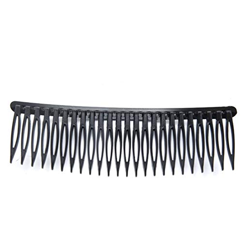 12 PCS Crni plastična bočna kosa češlja s 24 zuba češalj za kosu DIY Pribor za kosu za žene i djevojke